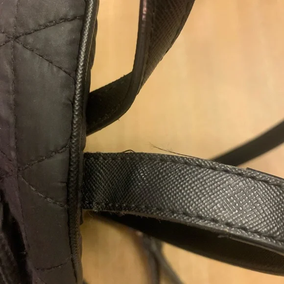 Kate Spade Black Quilted Backpack with Gold Details - Picture 12 of 16